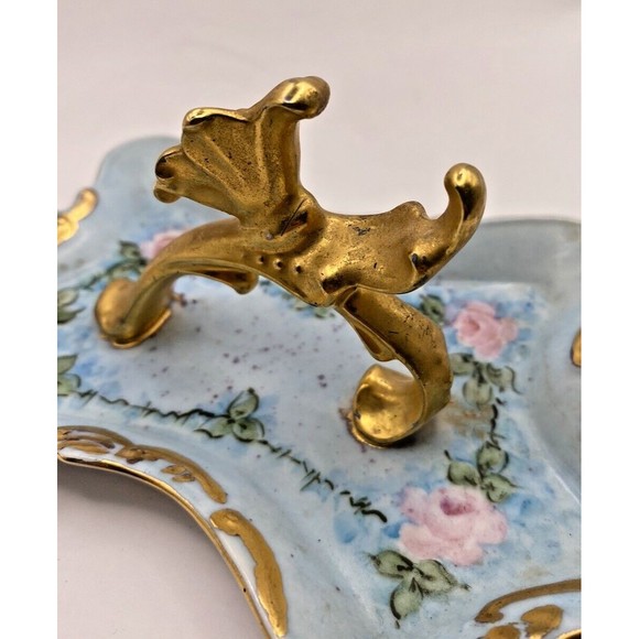 Vintage Floral Ring Holder Trinket Dish Used - Picture 6 of 14